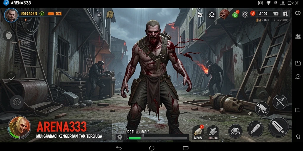 Menampilkan gameplay menegangkan dalam kegelapan misterius.