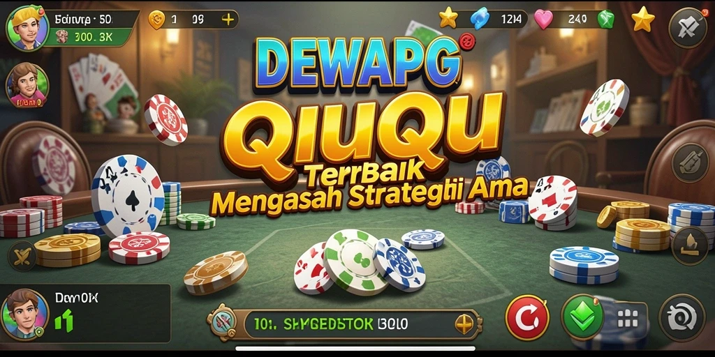 Tampilan gameplay seru DEWAPG dengan nuansa QiuQiu yang menawan.