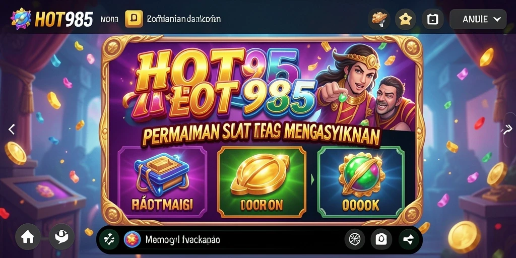 Tangkapan layar HOT985 menampilkan gameplay slot yang seru dan menarik.