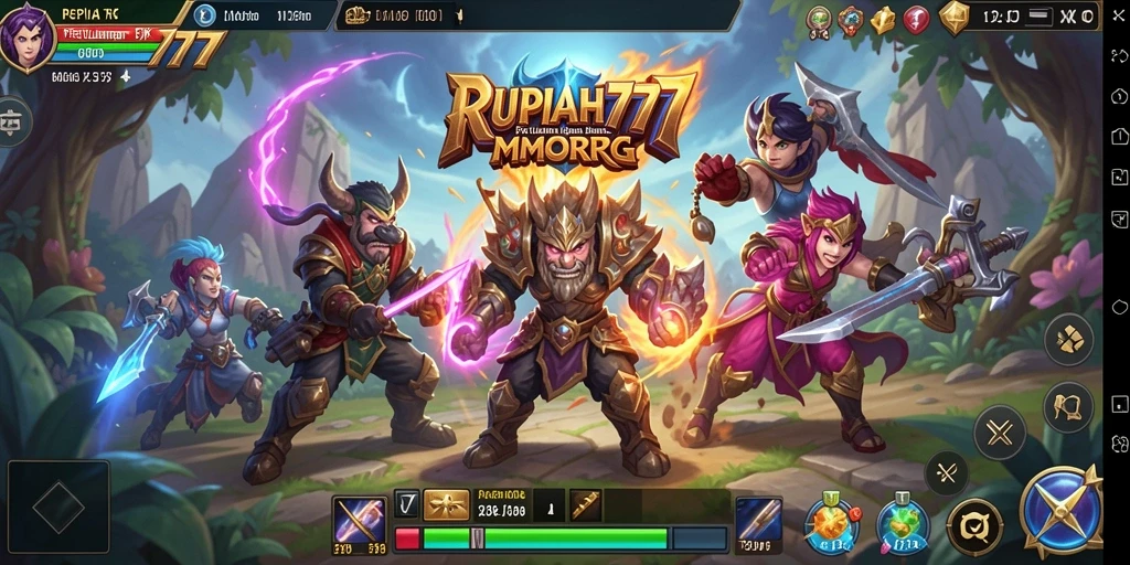 Screenshot menunjukkan aksi seru dalam pertempuran MMORPG.